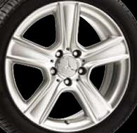 5J x 17ET 58 Tyre: 245/40 R17 5-spoke wheel 17 (A204 401 2702 9765) > Titanium