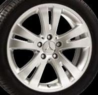5J x 17ET 58 Tyre: 245/40 R17 5-twin-spoke wheel 17 (A204 401 0402) > Titanium