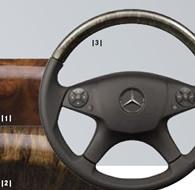 Interior - C-Class Wood/leather steering wheel (A204 460 2103 (1)) > The exclusive wood/leather steering wheel, with its 4-spoke design,