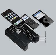 Telematics - C-Class ipod holder (B67824501) > Black plastic holder for the glove compartment. Holds your ipod in place.
