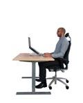 Width-adjustment to suit desks between 120 width and 200 width Working heights between 72cm and 117cm Push-button height