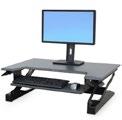 www.shape-seating.com Phone: 01629 814656 SIT-STAND PLATFORMS Price: 330 + vat WORKFIT-T, SIT-STAND DESKTOP WORKSTATION With 38cm of lift, and 4.5-15.