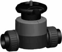 Rp z x 0 44 8 8 5 5 4 5 58 8 00 8 5 9 8 0 5 48 4 8 9 5 5 5 4 0 90 0 5 9 iaphragm valve type 54 PVC-U With fusion sockets PE metric oel: ouble flow rate compare to preecessor anwheel with built-in