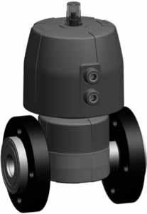 PROGEF Stanar iaphragm valve IASTAR Ten A (ouble acting) With backing flanges PP-V Inch ANSI oel: aterial: PP- ouble flow rate compare to preecessor Flat sealing faces/serrate Connecting imension:
