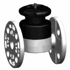 iaphragm valves new generation SYGEF Stanar iaphragm valve type With fixe flanges PVF JIS oel: aterial: PVF ouble flow rate compare to preecessor anwheel with built-in locking mechanism Overall