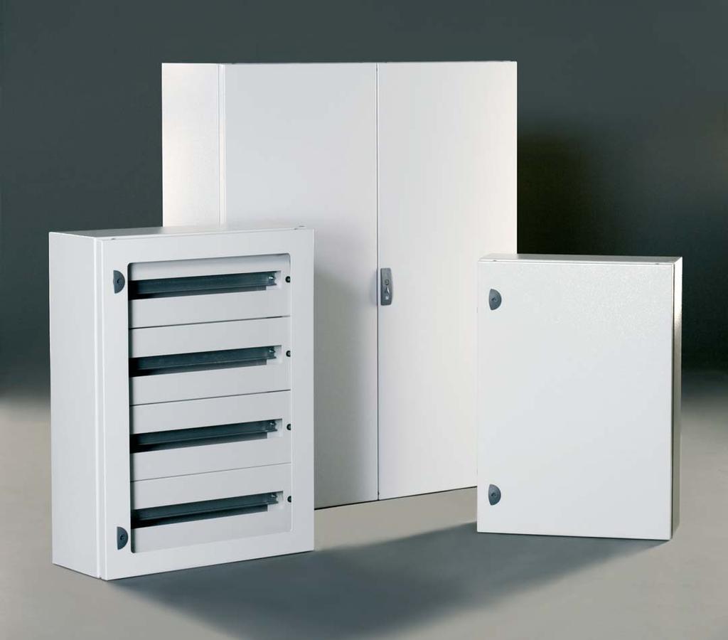 BOXES SOLUTIONS - wide range of dimensions: over 40 enclosures with blank door, 19 models with glazed door, enclosures with single blank door, double door with rod system and enclosure with single