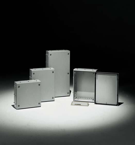 SDF TERMINAL BOXES WITH GLAND LATES /DELIVERY Box manufactured from 1/10 sheet steel with gland plates complete with gasket - lid fixed with captive screws - holes for fixing hinges.