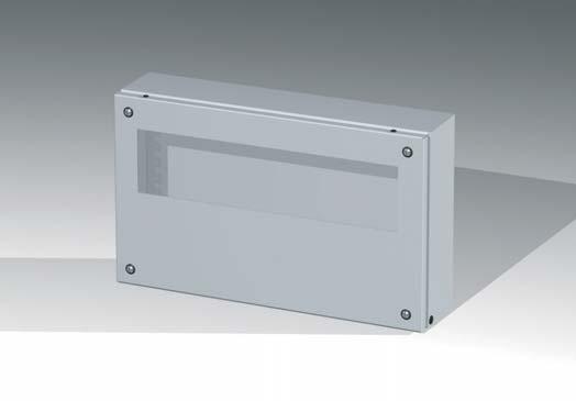 SDVX-B TERMINAL BOXES FOR BUS SYSTEMS /DELIVERY Boxes made of 1/10 sheet steel. - hinged cover with tamper-proof screwed closure and plexiglas for internal inspection.