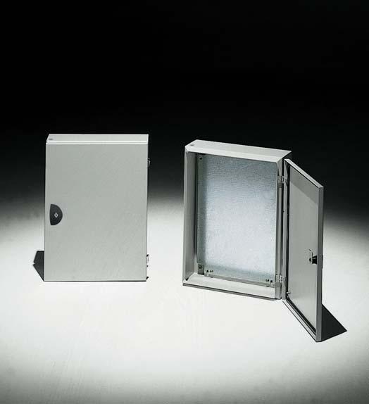 SD TERMINAL BOXES WITH DOOR /DELIVERY Box manufactured from 1/10 sheet steel. Door manufactured from 15/10 sheet steel. - locking system with Ø 3mm double bar key. Colour: RAL 7035 textured finish.