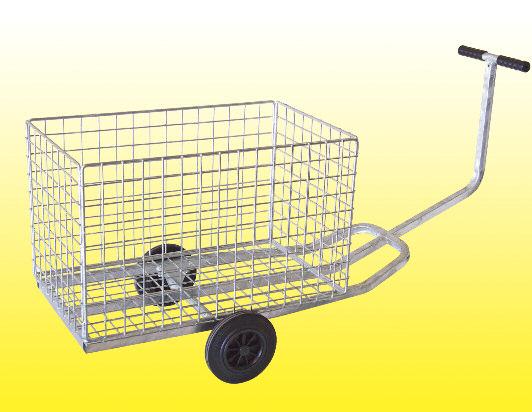 Mesh Turntable Trolleys Use these tough, multi-purpose trolleys indoor and outdoors. Welded steel construction, galvanised finish and a wire mesh deck.