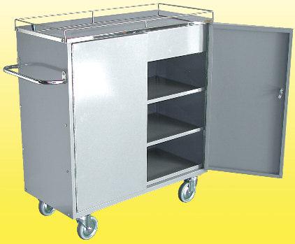 Hospitality Industry Room Service & Housekeeping Trolleys A range of trolleys ideal for use during the daily housekeeping and cleaning duties at hotels, motels, rest homes etc.