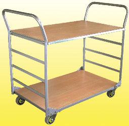 shelves or trays Shelf/tray dimensions: 1000mm x 600mm 4 cross-bars for optional shelf/tray heights 100mm TPR tyred