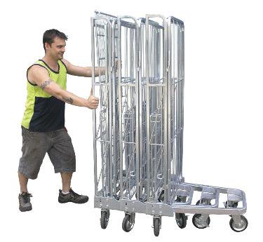 Perfectly suited for use in narow isle spaces, this trolley is also fitted with four swivel castors, two