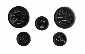 Veethree Gauge Sets 5 Gauge Set - Black Face/Domed Lens Includes: 10~65 mph speedometer, 7k tach/hour meter, trim meter, volt meter, fuel gauge.