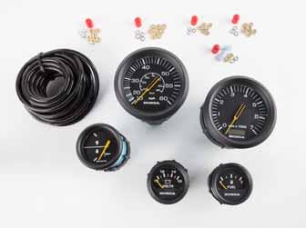 Faria Gauge Sets 5 Gauge Set - Black Face/Flat Lens Includes: 10~60 mph speedometer, 7k tach/hour meter, trim meter, volt meter, fuel gauge.