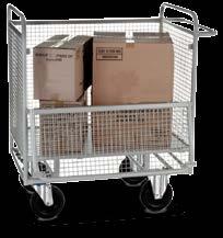 drop down sides 3 Compartment Mail Trolley This trolley is designed for handling larger amounts of mail.
