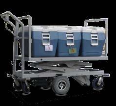 Length: 1200 Fold in height: 750 heavy duty power lift and drive trolley The powered lift trolleys is a powered