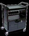 stores small items and accessories ack and side panels conceal contents Lockable doors for