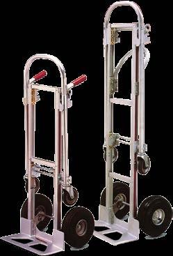 PREMIUM Aluminium Dual Purpose Hand Trucks Gemini Carry normal loads, or push a lever and carry twice the volume in the platform truck mode.