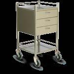 Drawer Instrument Trolley Welded stainless steel construction.