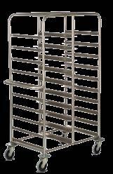 Tray Trolley Tubular stainless steel construction.