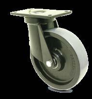 W Series Very heavy duty industrial castors lack powder coated for corrosion protection Excellent design and performance Note: Wheels with precision bearings have a 20mm ID reduced to 1/2 with axle