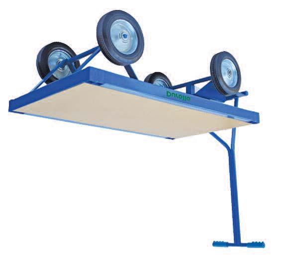 Overall Size: 1200x700x1100mm (LxWxH) Handle Height: 1100mm Finish: Powdercoated blue Unit Weight: 60kg Load Capacity: