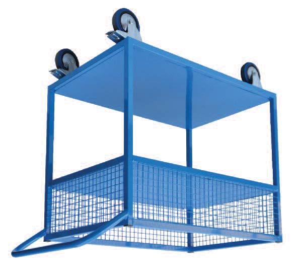 Fully Welded 2 Tier Trolley Fully welded steel construction Powder coated finish Non-marking 125mm rubber swivel castors Overall Dimensions: 900x600x855mm (LxWxH) Internal Size of Top Shelf Area: