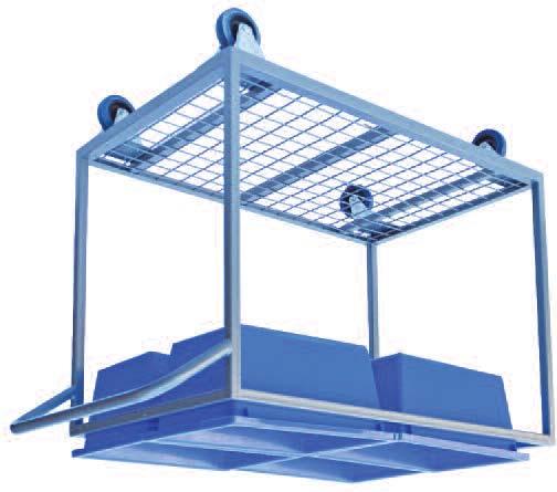 Clearance Between Top and Bottom Shelf: 420mm T8695 Fully Welded 2 Tier Trolley T8696 T8695 Fully Welded Cage Trolley Fully welded steel construction Powder coated finish Non-marking 125mm rubber