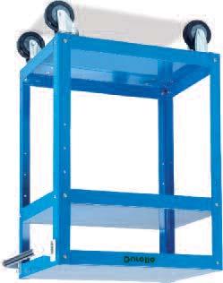 as a tray shelf Fixed 100mm castors at front and swivel castors on the rear Trolley