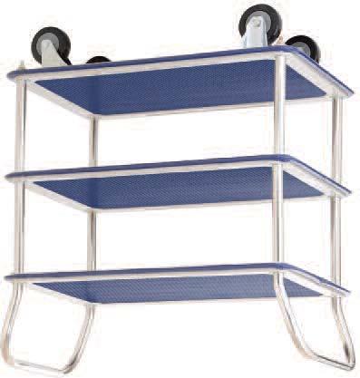 General purpose industrial quality trolleys for transporting goods safely in the workplace 2 deck sizes available - 740x480mm or 610x920mm Powder  wheels are swivel castors Load