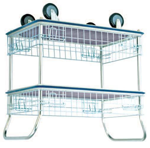 Multi Purpose 2 Tier Cage Trolleys TM HAND TROLLEYS General purpose 2 tier trolleys with wire sides which keep items on platform 2 deck sizes available