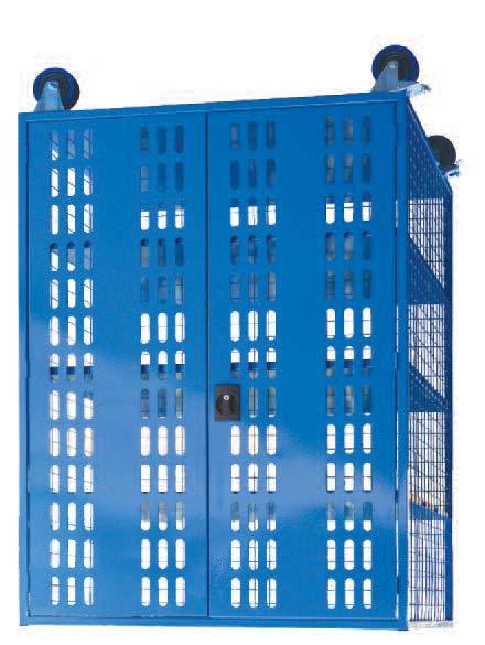 Mesh Cage Trolley (with timber shelves) TM HAND TROLLEYS Comes with 3 timber shelves plus the base shelf Heavy duty castors (2 fixed and 2 swivel with brakes)