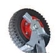 pneumatic wheel kit includes 2 swivel wheels with brakes and 2 fixed wheels 17260 Aluminium Platform Trolley 610x920mm (supplied with 1 handle) 17261 Aluminium Platform Trolley 610x1220mm (supplied