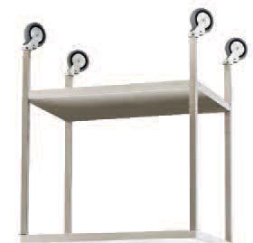 castors All trolleys are supplied with 2 lockable castors as standard Stainless Steel Instrument Trolleys No Rails Dimensions (WxDxH) T6540