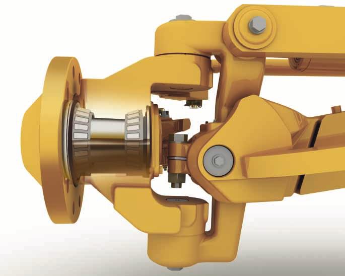The Cat Live Spindle design places the larger tapered roller bearing outboard where the load is greater, extending bearing life. Gear Selection.