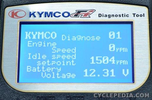 KYMCO MXU 500i/700i Repair Manual Periodic Maintenance > Engine Idle Speed Engine Idle Speed SAFETY FIRST: Protective gloves and eyewear are recommended at this point.