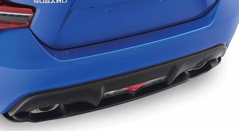 PROTECTION AND SECURITY Rear Bumper Appliqué Clear, scratch-resistant vinyl film helps to protect