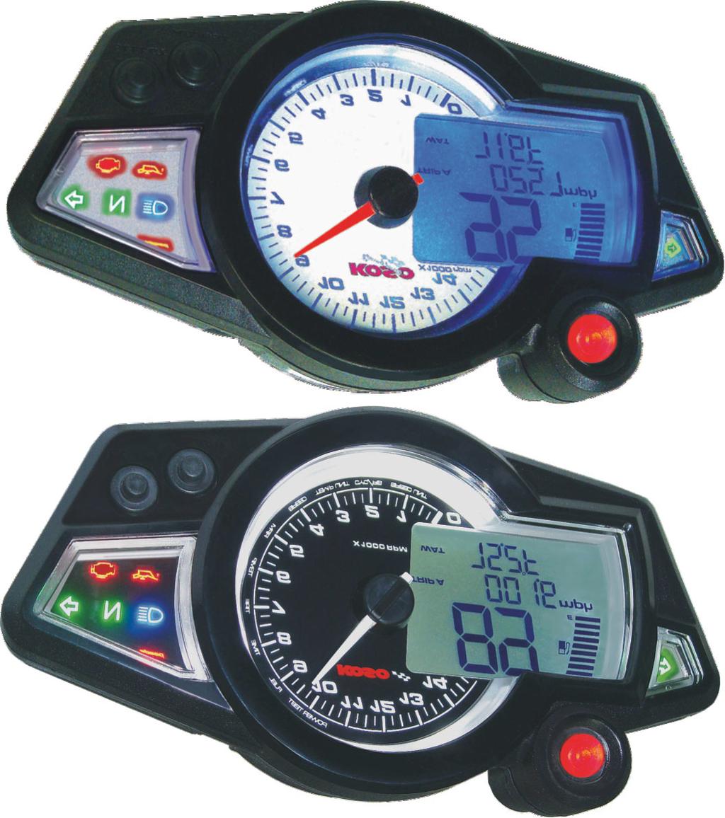 Engine -9 Koso RX-IN GP Style Speedometer 756-5600 (Black Face) or 756-5601 (White Face) $419.