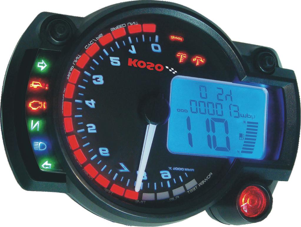 15 Wide x 105 High x 38 mm Deep Koso RX-2N GP Style Speedometer Special Order BA015B10 (0-10,000