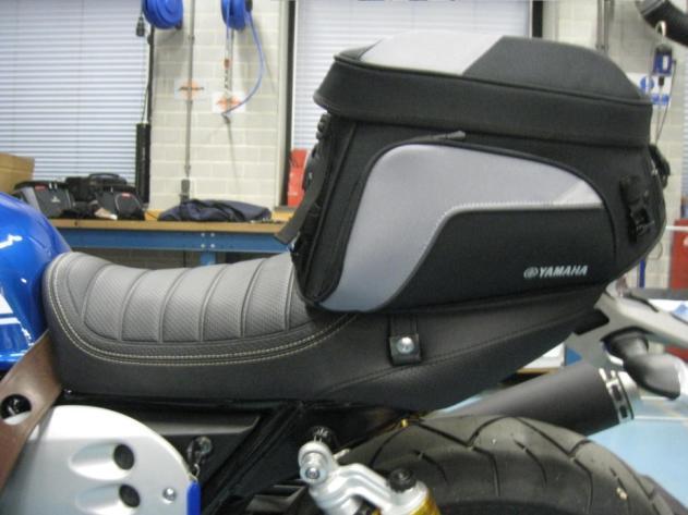 Handy large capacity rear seat bag : 24L ~ expandable to 36L Can fit on most of motorcycles rear seat by very simple buckle system, easy fit easy
