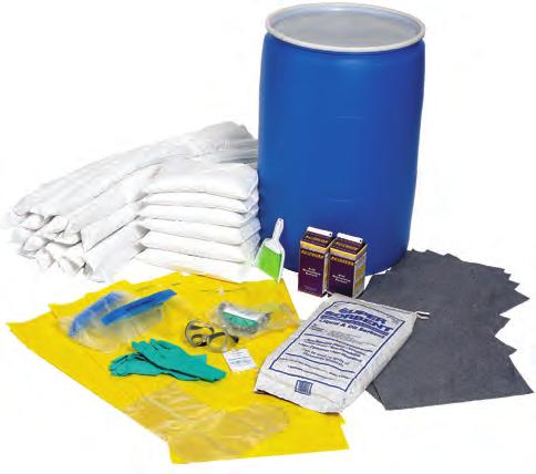 Spill Kit Cabinet 6 1 (305 mm) universal chemical socks 1 Apron 2 Disposal bags with ties 2 Disposable labels 1 Pair of