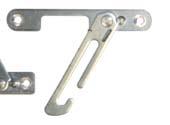 Restrictor Catch Spring loaded safety and security catch for outwards and inwards opening windows.
