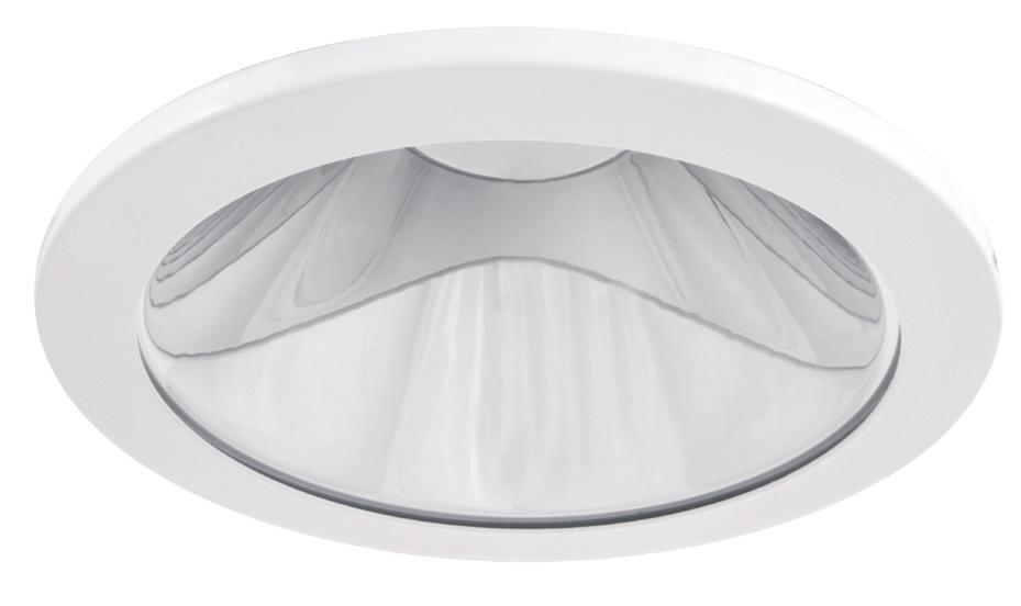 ECO 105 LED Recessed LED luminaire. Body is made of aluminium, white painted in standard, grey or black on request.