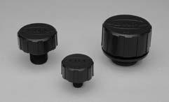 Reservoir Accessories Breathers Filler Breather Caps ACCESSORIES Specifications High impact-resistant technopolymer construction Cap diameters 1.22"/31mm, 1.65"/42 mm, 2.24"/57 mm and 2.