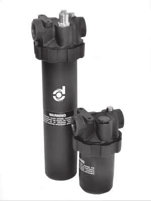 MEDIUM PRESSURE FILTERS W61 Max Flow: 1 gpm (379 lpm) W61 In-Line Cartridge Filters Working Pressures to: Rated Static Burst to: 6 psi 4137 kpa 41 bar 15 psi 1,342 kpa 1 bar Applications In-Plant