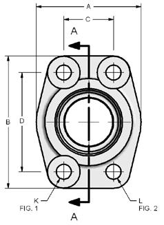 In-Line Accessories Flanges ACCESSORIES 4-Bolt SAE Threaded Flange Specifications Code 61 and 62 SAE Straight Thread Buna-N O-Ring Mounting hardware and O-ring included on O-ring models Maximum