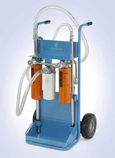 Filter Cart OFF-LINE FILTRATION Filter Cart Features Stainless steel wands Will not break, corrosion resistant Differential pressure indicators Lets you know when to change filters Clear braided