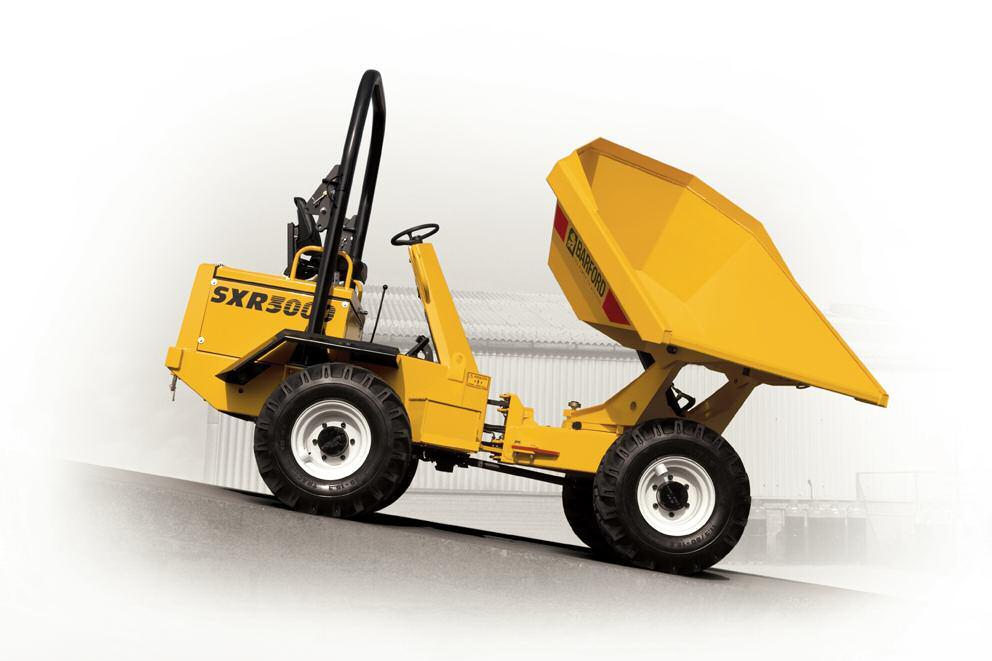 ROTARY SKIPS SXR8000 SXR7000 SXR6000 SXR5000 SXR3000 BARFORD SXR SERIES SITE DUMPERS Protected driving lamps for road use are among a range of optiontal extras
