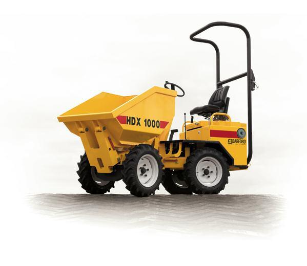 HIGH DISCHARGE SKIPS HDX1000 HDX750 BARFORD HDX SERIES SITE DUMPERS Fully certified ROPS folding safety frame allows